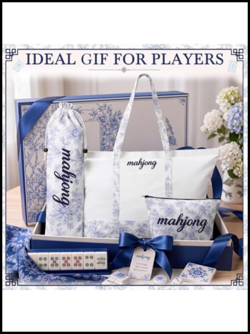 3-Piece Mahjong Storage Bag Set with Tote, Tile Bag & Rack Sleeve - Picture 6 of 6
